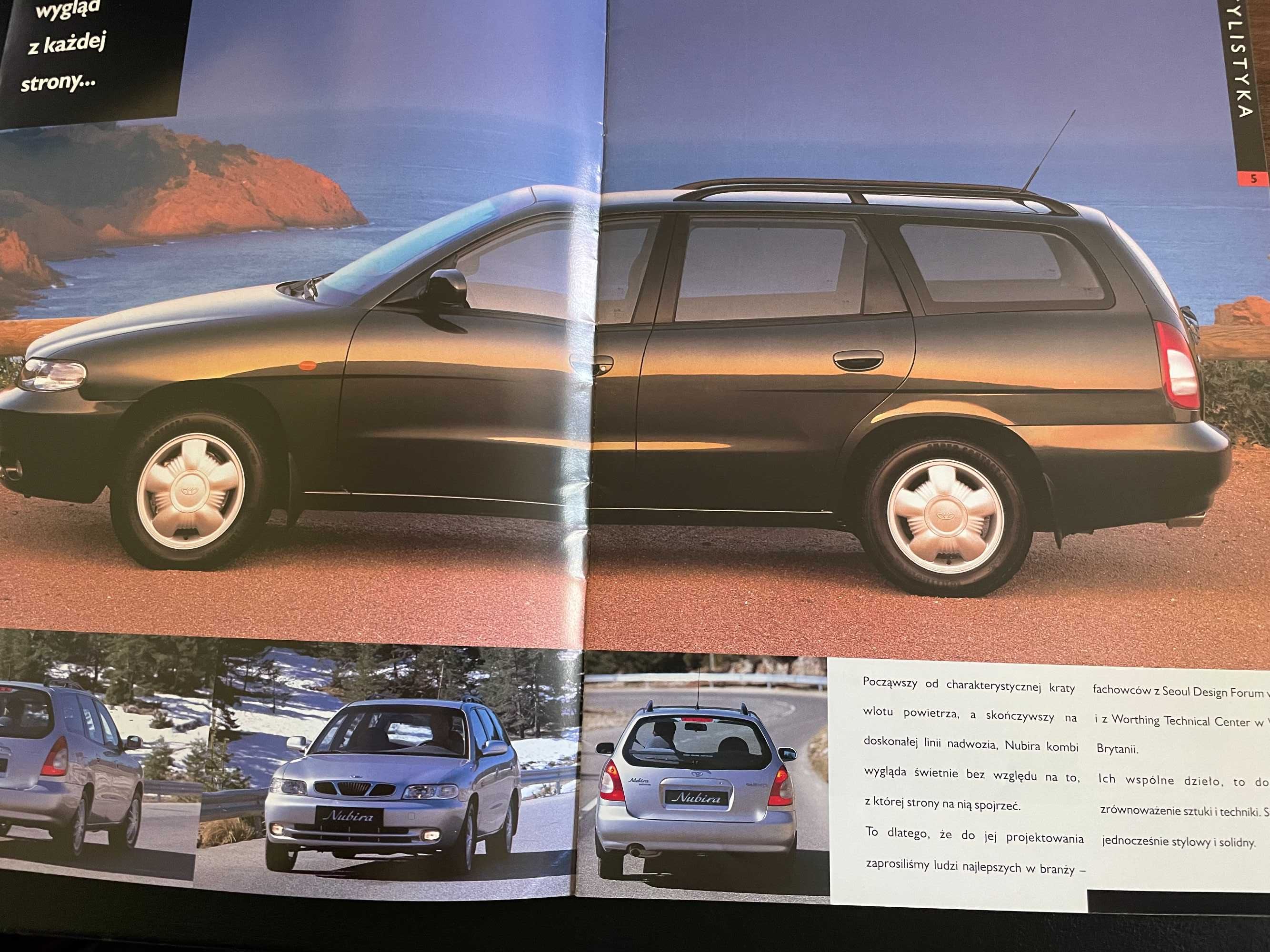 KAtalog prospekt Daewoo FSO Nubira kombi 16 stron 1997 r. język PL