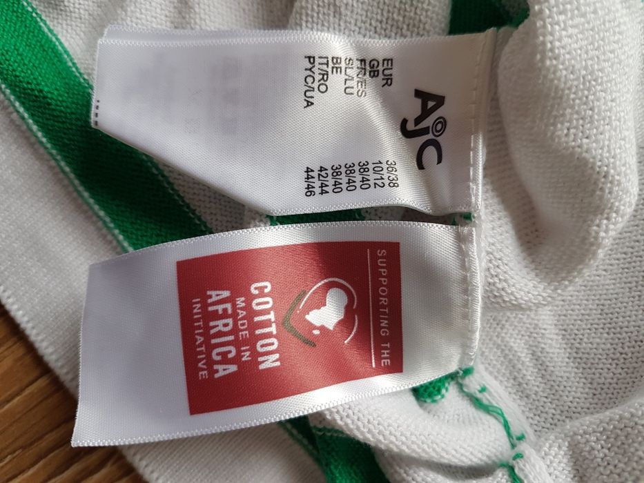 36 38 S M AJC sweterek w serek damski sweter bawełna akryl w paski 
No