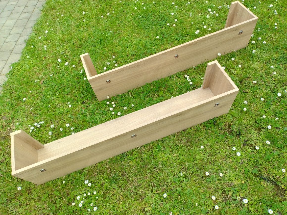 Dwie półki wiszące 126,5 x 26 x 24,5
