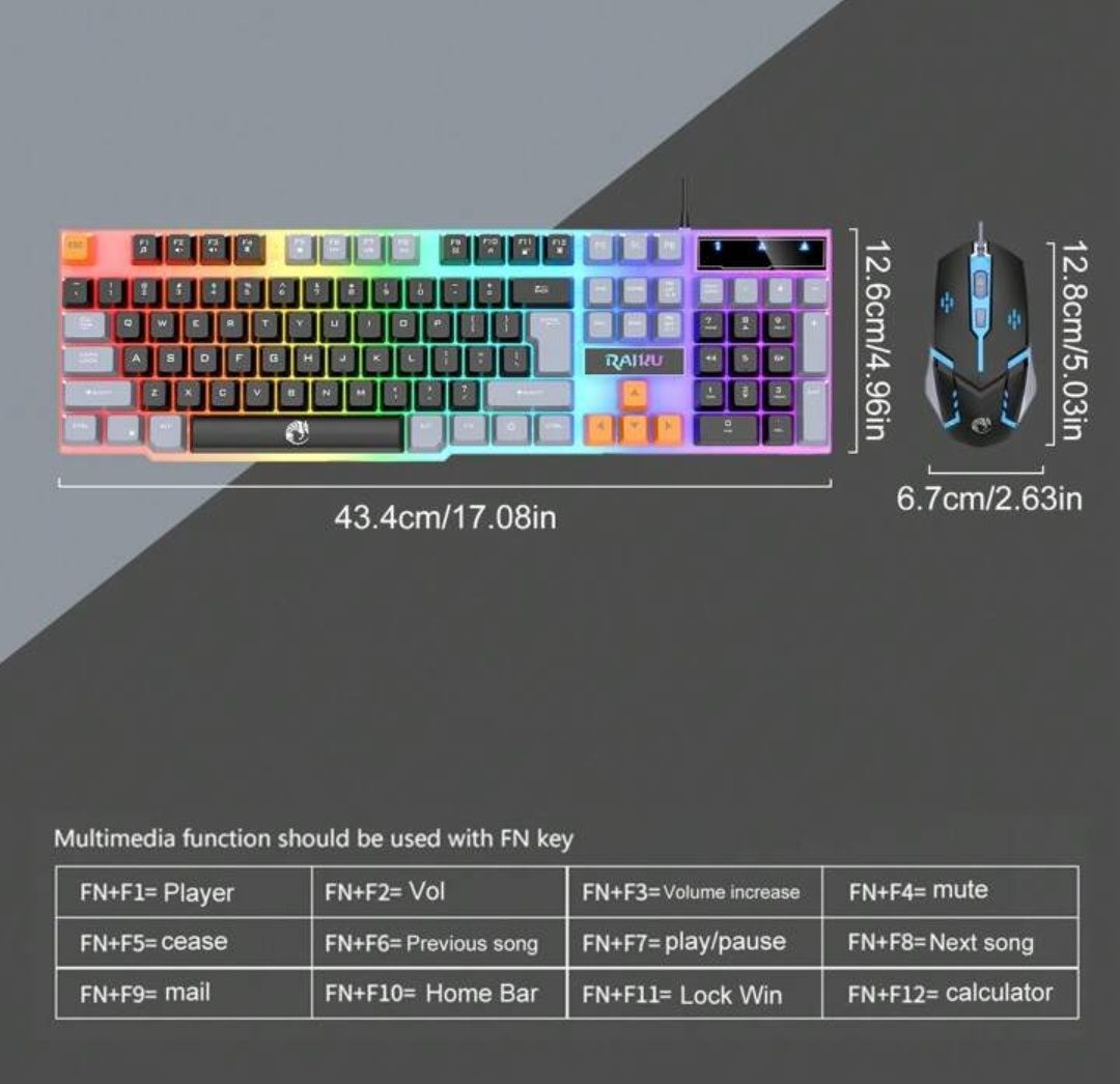 Мишка і клавіатура комплект  Raiku T26