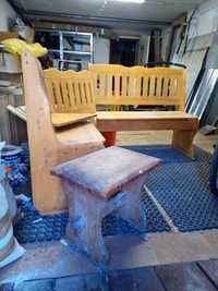 Krzesło drewniane na działkę
