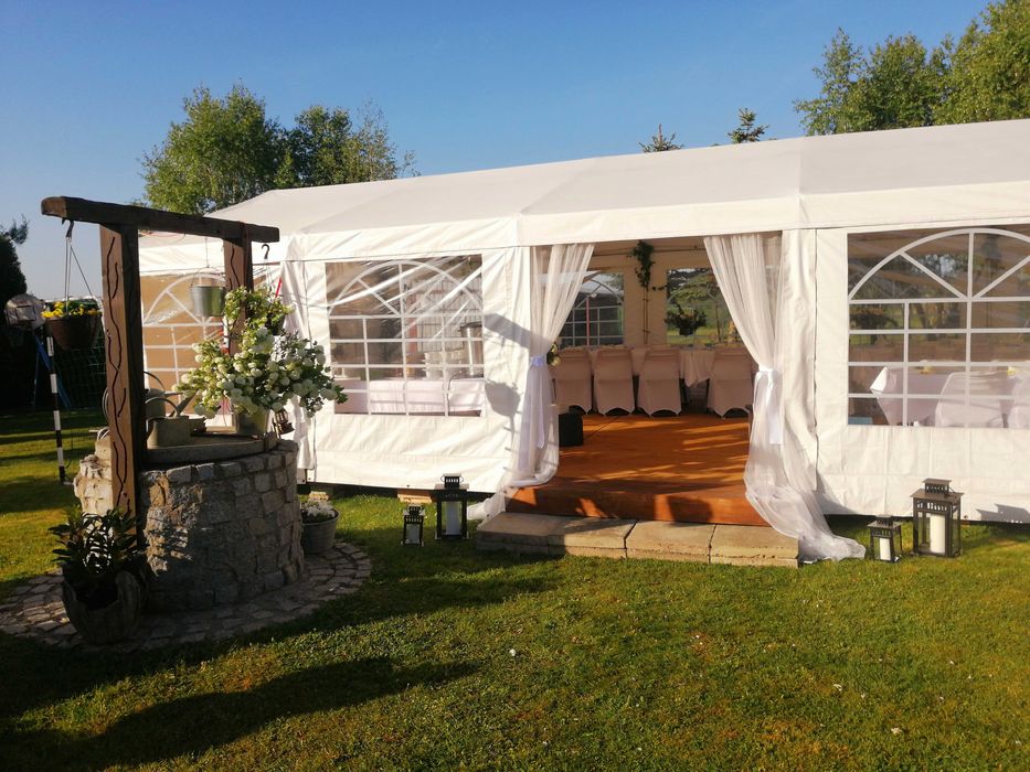 Wynajem namiotów - Wypożyczalnia stołów, krzeseł, podłogi, obrusów!