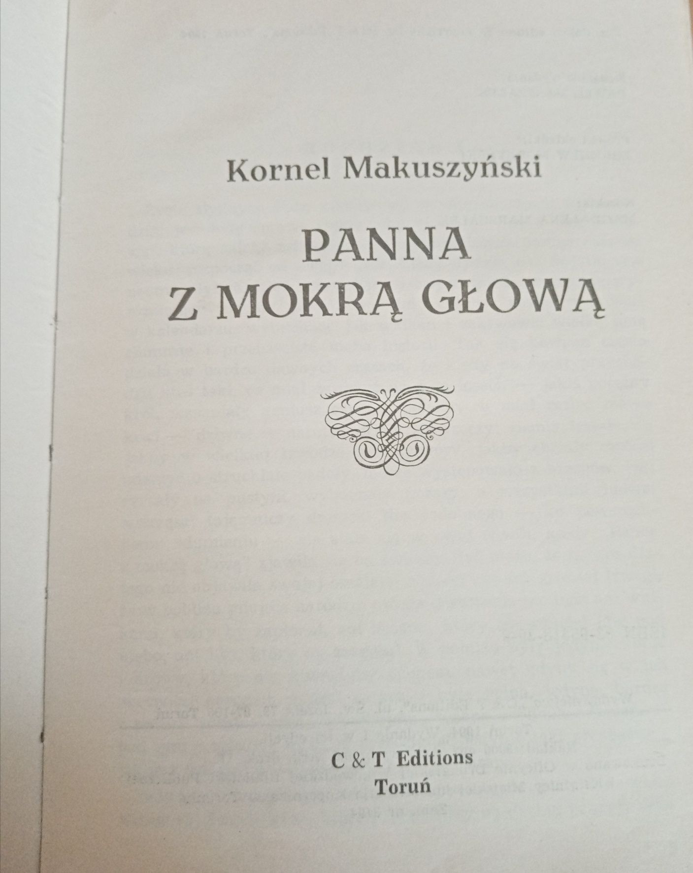 Panna z mokrą głową książka w twardej oprawie