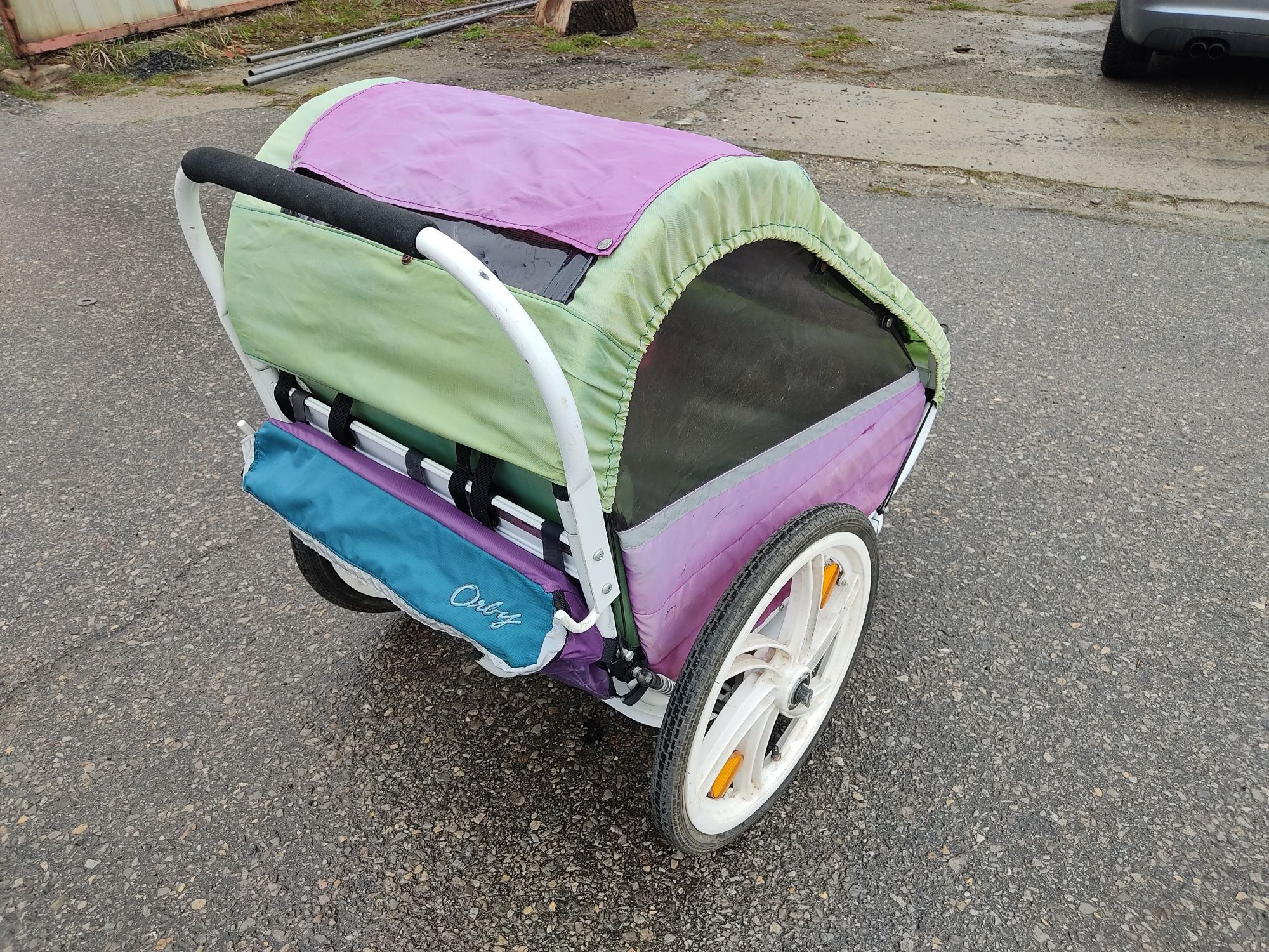 Przyczepka rowerowa dla psa wózek 2w1 riksza Orby amortyzacja