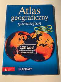Atlas geograficzny, gimnazjum, wyd. rozszerzone 128 tabel PWN