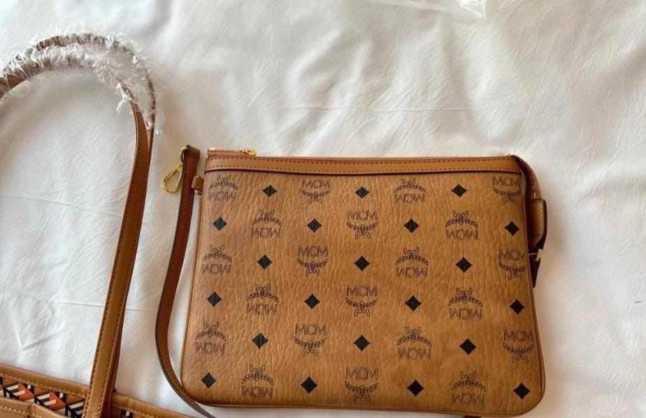 Torebka mcm shopper liz camel