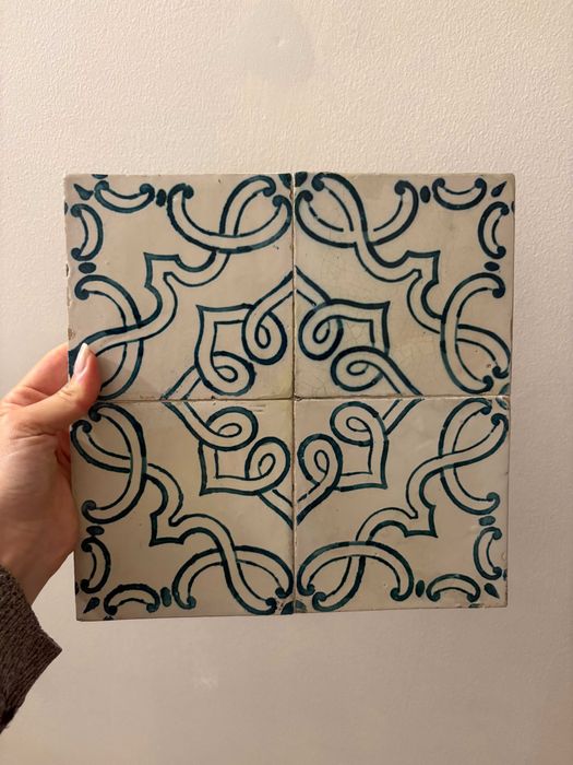 Painel de azulejo decorativo antigo