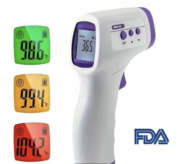 Termômetro de testa sem toque infravermelho digital SELADO