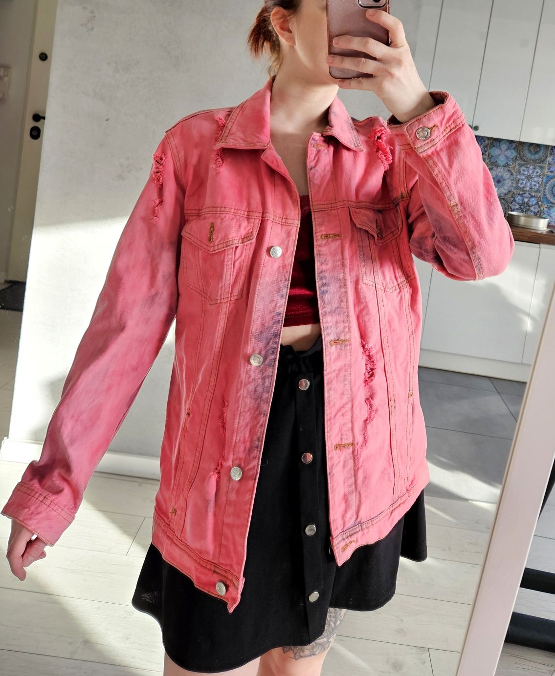 Stradivarius katana jeansowa oversize