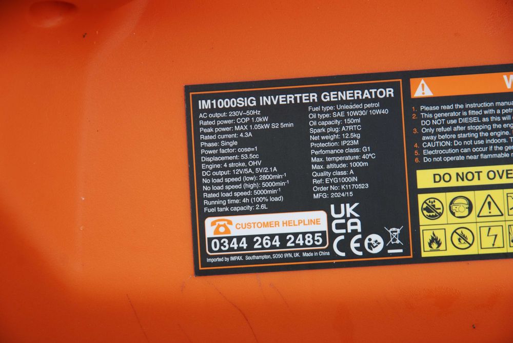 Agregat prądotwórczy przenośny IMPAX 1000 W
