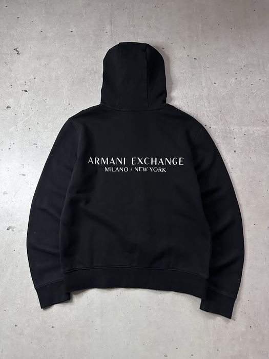 Armani Exchange Black Hoodie Original чоловіче худі кофта армані