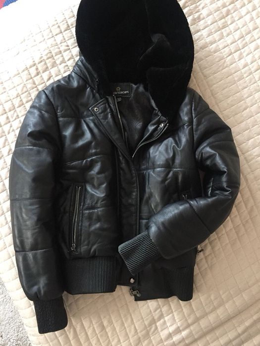Тёплая кожаная куртка