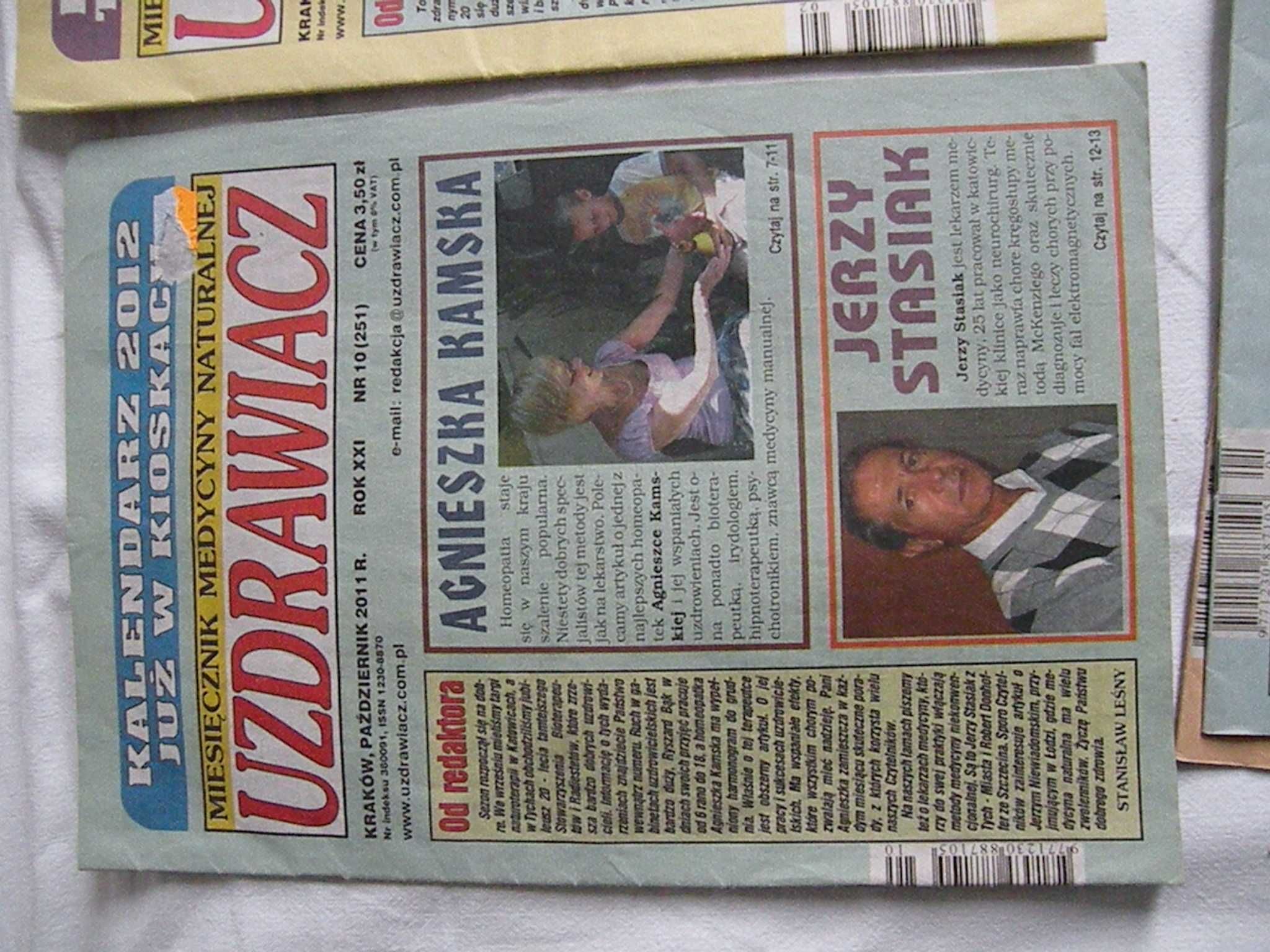 Uzdrawiacz 2011 zestaw 4 gazet o medycynie naturalnej