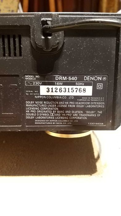 leitor de cassetes denon DRM 540