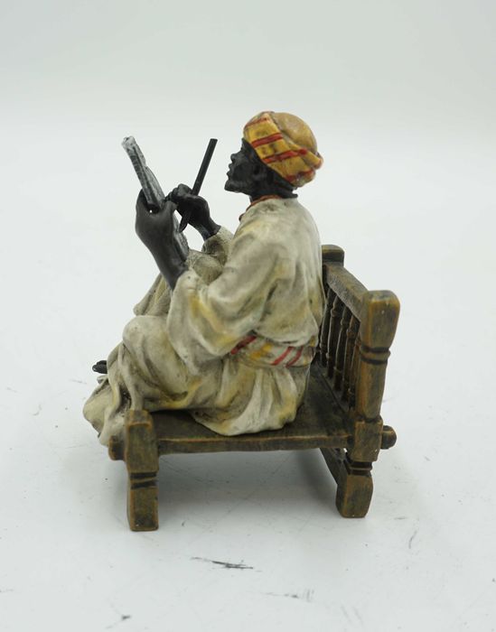 FIGURA Z BRĄZU arab z księgą nauczyciel poeta