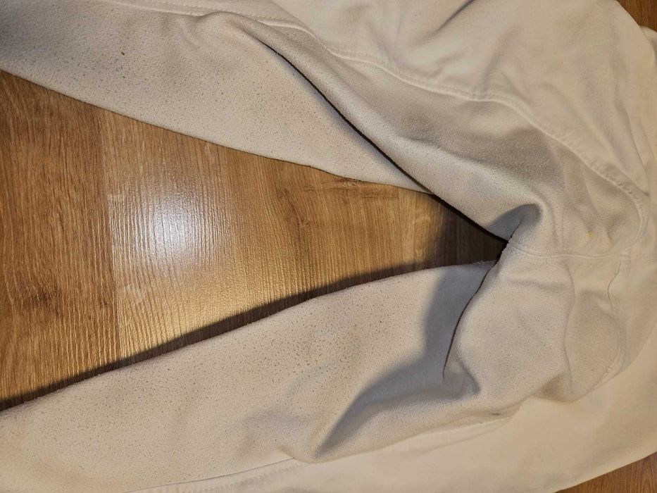 Białe bryczesy pełny lej, 36, S