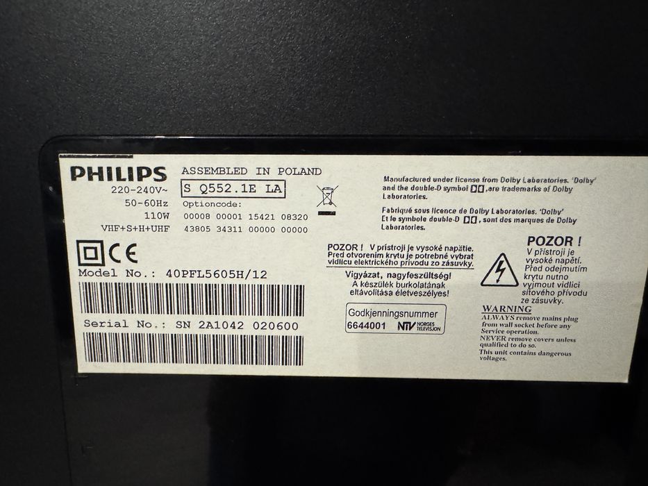 Telewizor 40 cali Philips, sprawny