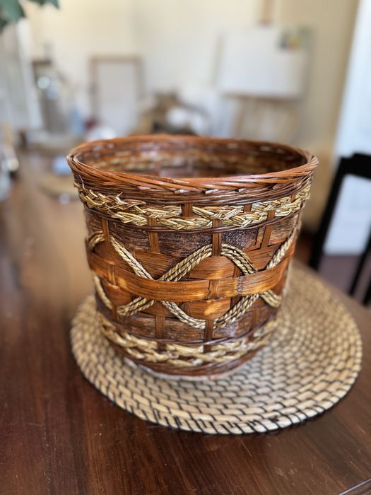 Oslonka doniczki rattanowa duza pleciona