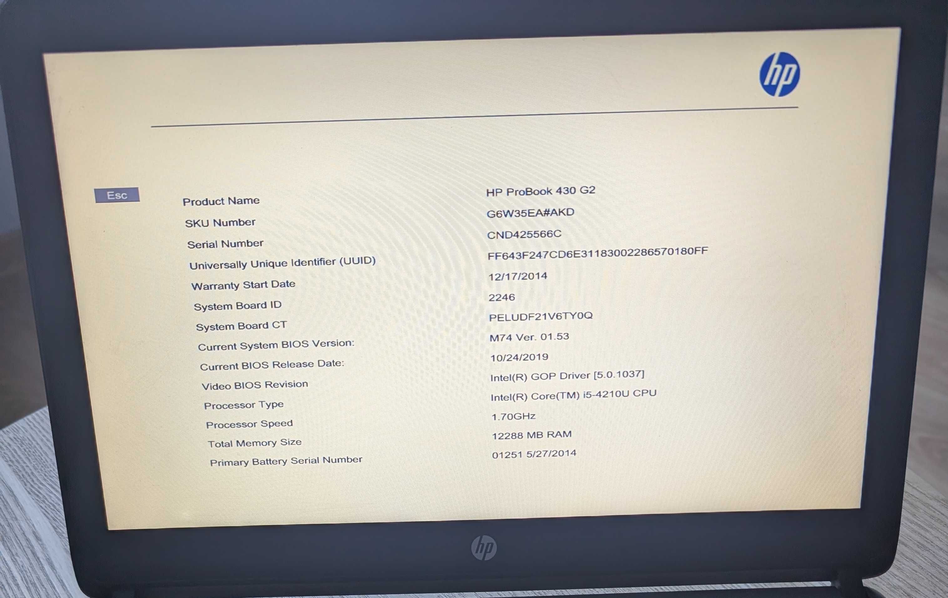 Laptop HP ProBook 430 G2 i5-4210U 12 GB RAM
