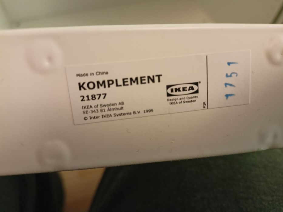Ikea Komplement wysuwany wieszak na spodnie 100x58