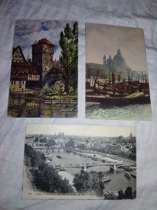 почтовые карточки-открытки-виды европейских городов