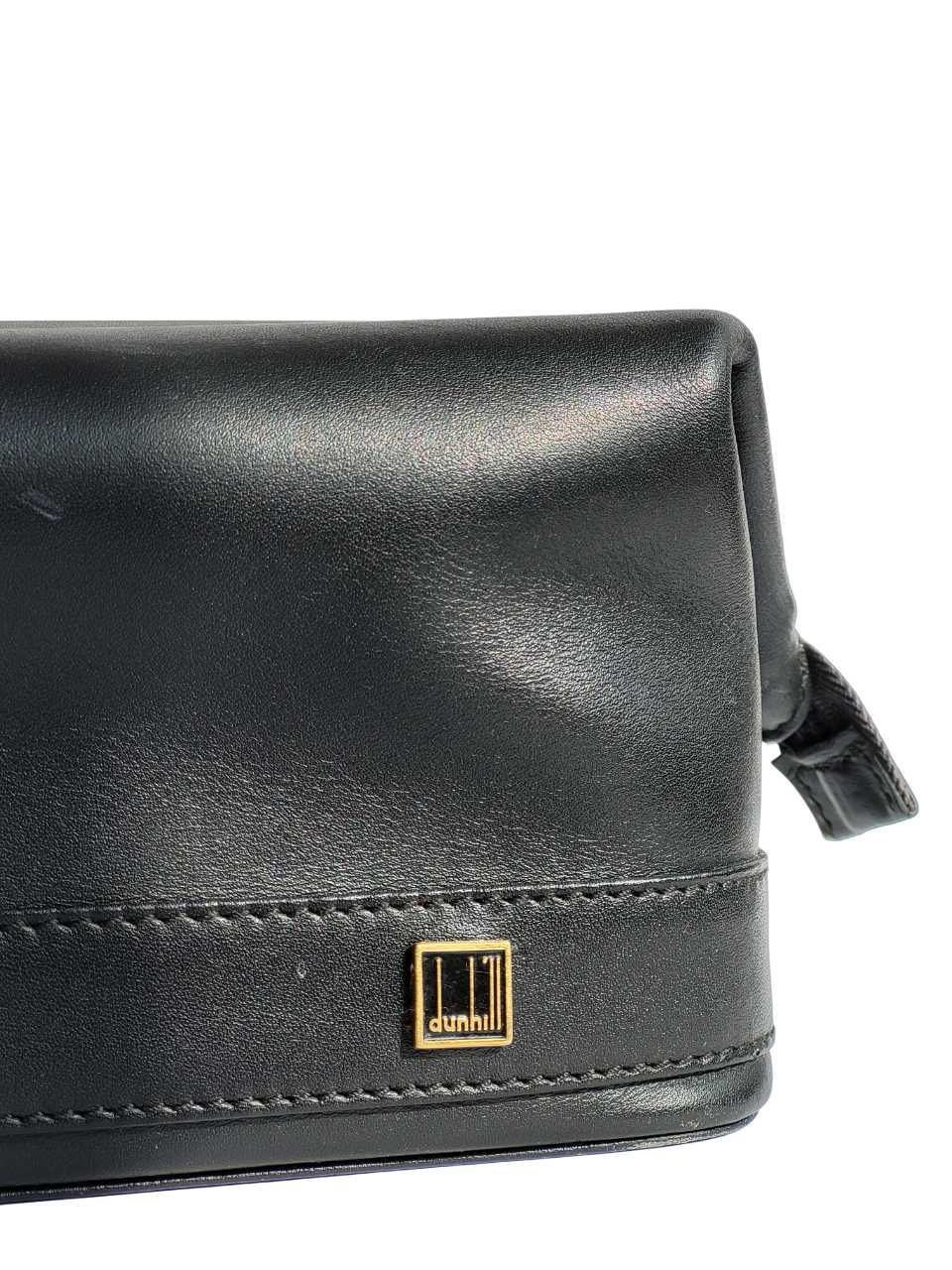 Чоловічий чорний несесер dunhill / шкіра
