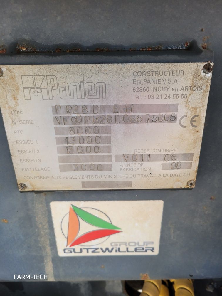 Przyczepa budowlana TP Panien mulda skorupowa z napedem
