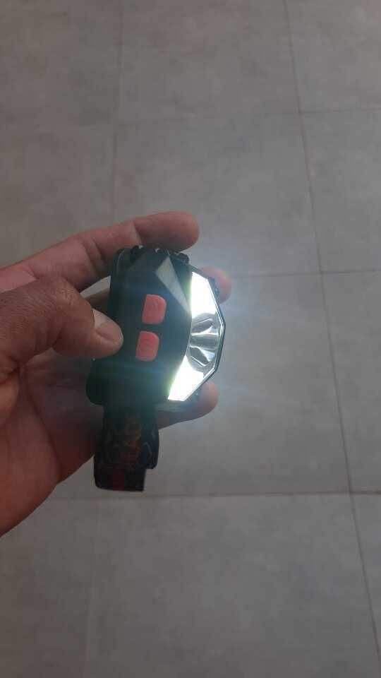 Налобный LED - фонарик с сенсорным управлением - COB и LED, 5 режимов