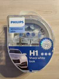 Philips żarówki,H8-2szt i H1 55W,WHITE VISION ULTRA 2SZT+W5W 2szt,Nowe
