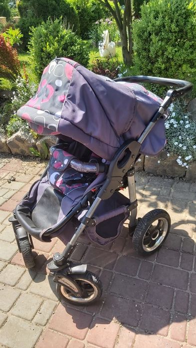 Wózek 3w1, spacerówka, gondola, nosidełko, składany zestaw