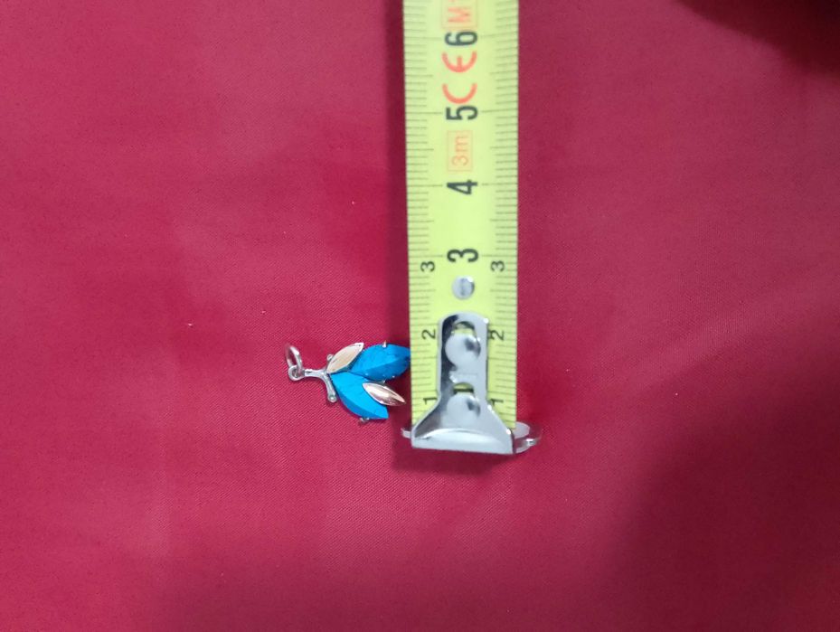 Кулон золото та срібло з бірюзою