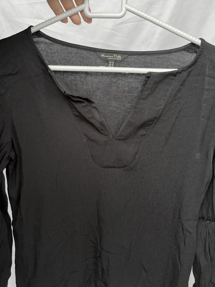 Czarna bluzka Massimo Dutti XS