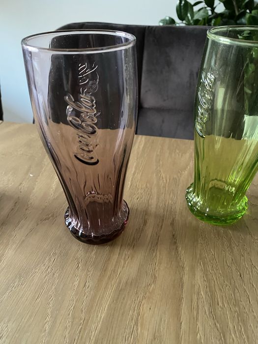 Szklanki kolorowe szkło coca cola 6 szt