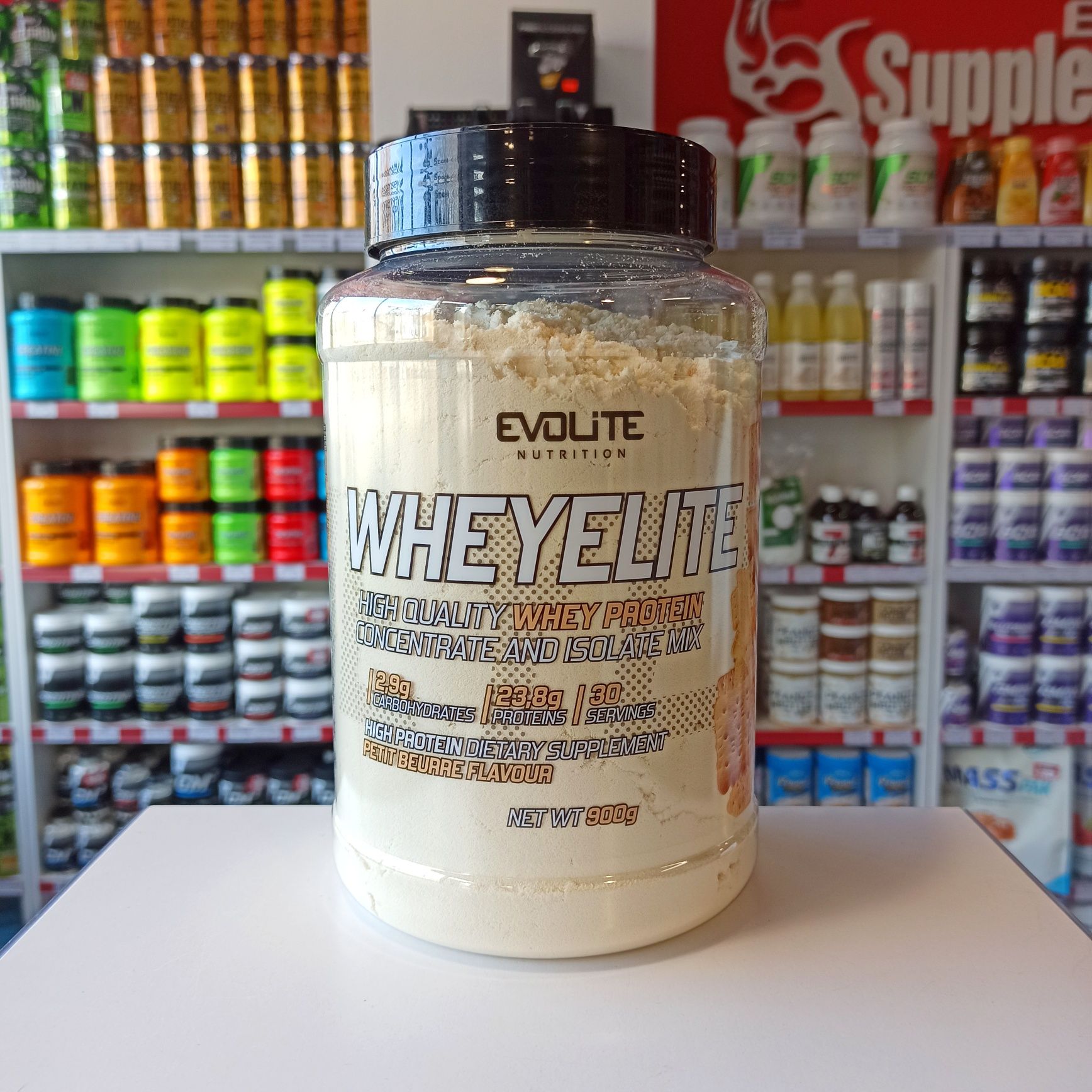 Evolite WheyElite 900g Miks Białka WPC WPI Odżywka Białkowa waniliowa