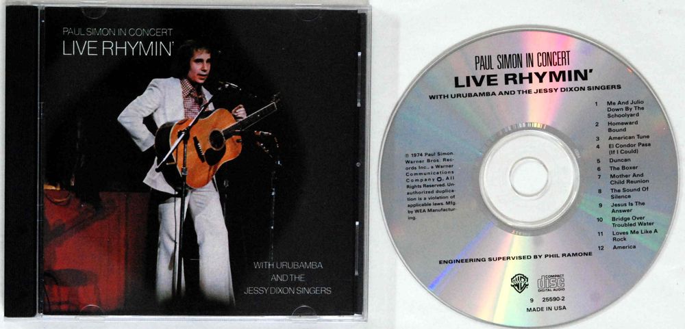 (CD) Paul Simon - Live Rhymin' (USA) 1990r.