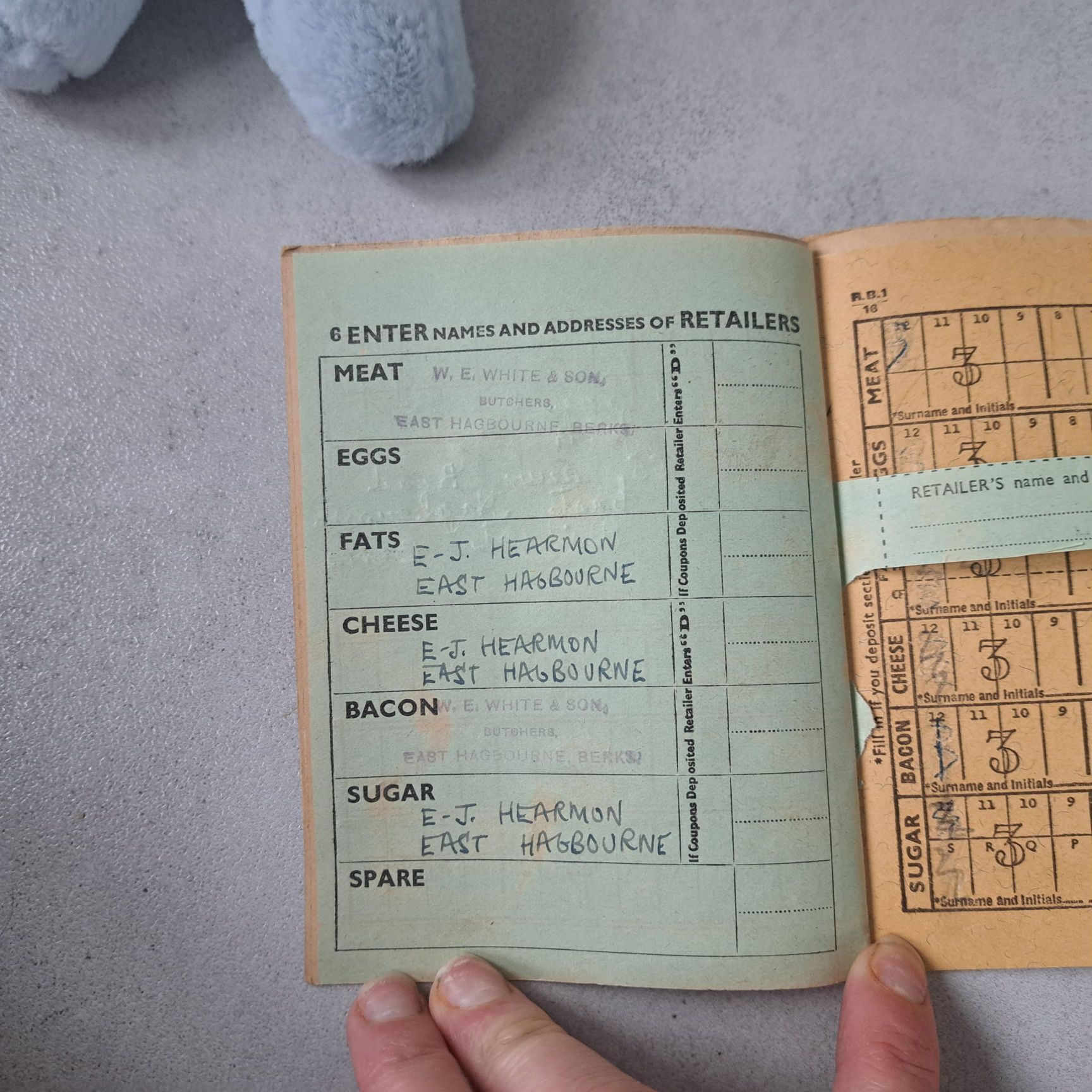 Ksiazka racji żywnościowych Ration Book 1953 kartki na żywność