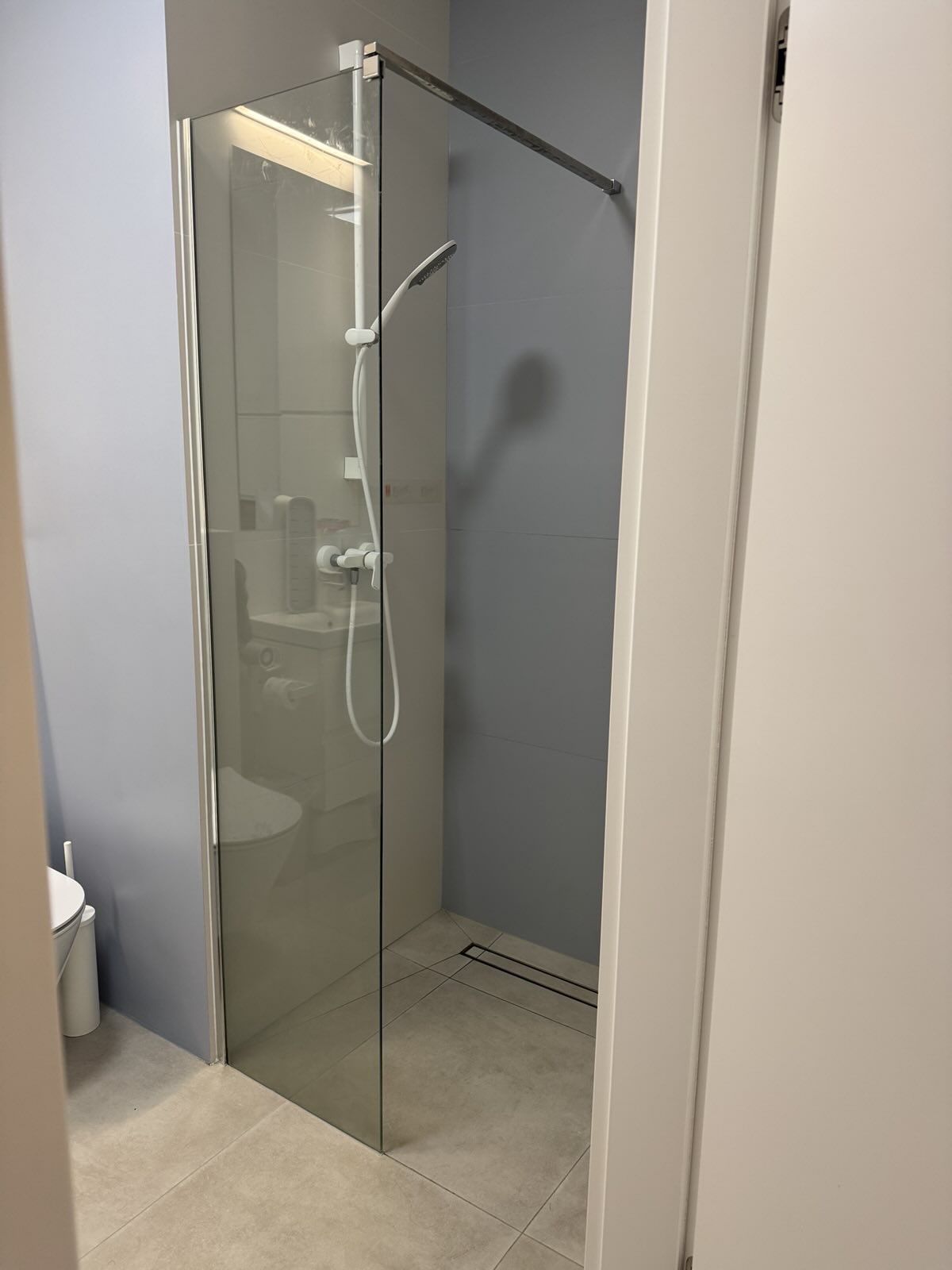 Ścianka prysznicowa Walk-in 50 x 200 cm, transparent 8 mm, chrom