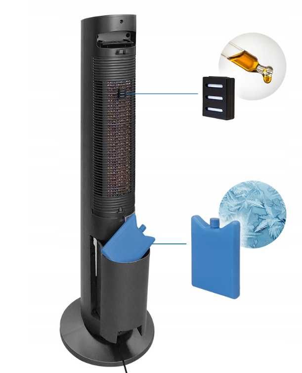 Super Mocny klimatyzator wodny wentylator wiatrak pionowy stojący WiFi