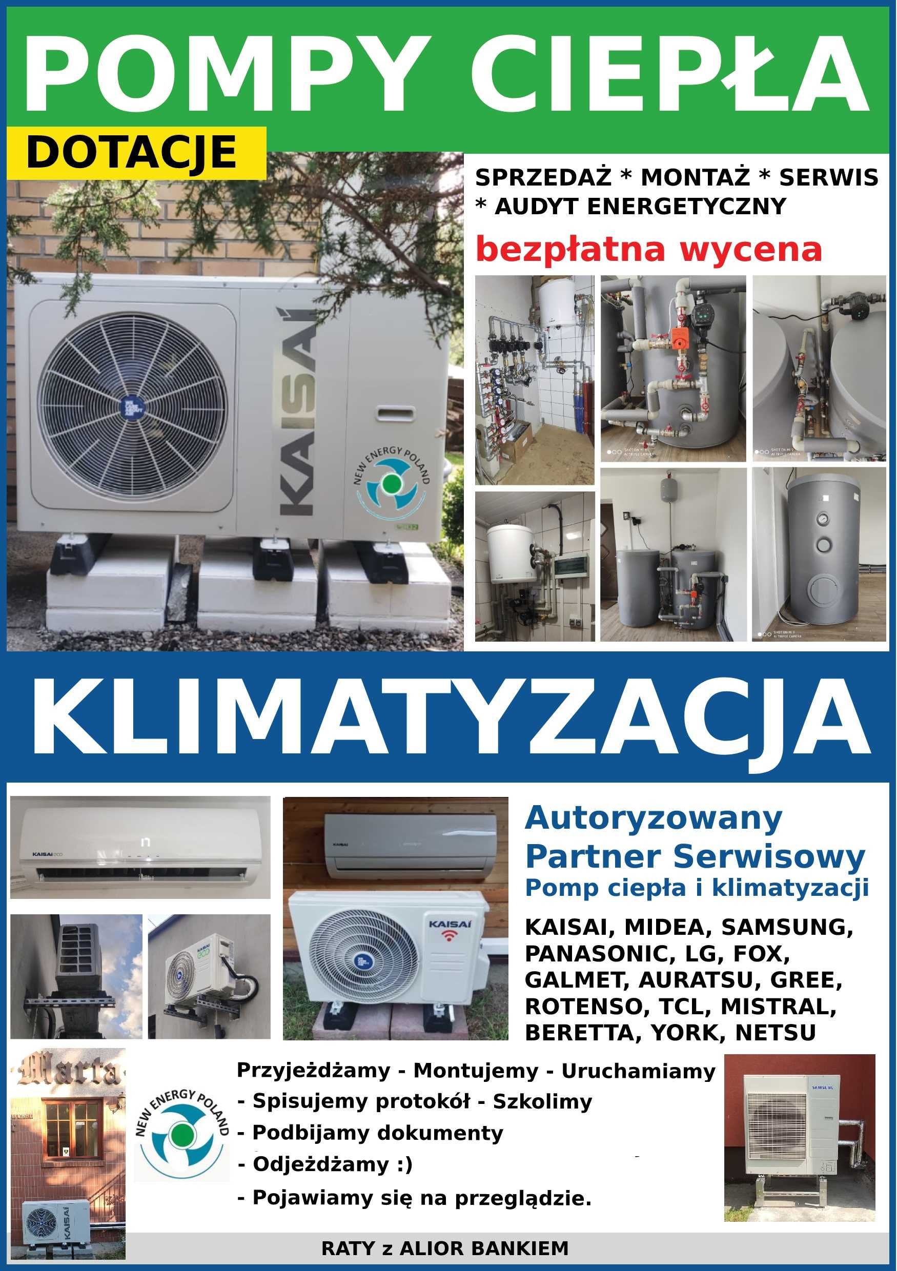 NOWOŚĆ Klimatyzator Kaisai 2,6 3,5 5,3 7kW grzałka WIFI KTHI/KTHO WYCE