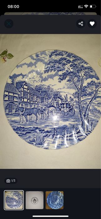 Pratos decorativos de porcelana inglesa