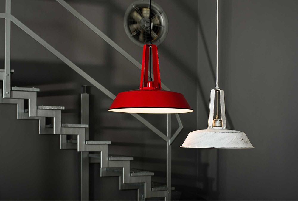 Stylowa lampa wisząca Alvar Britop | Nowa, czerwona, metalowa