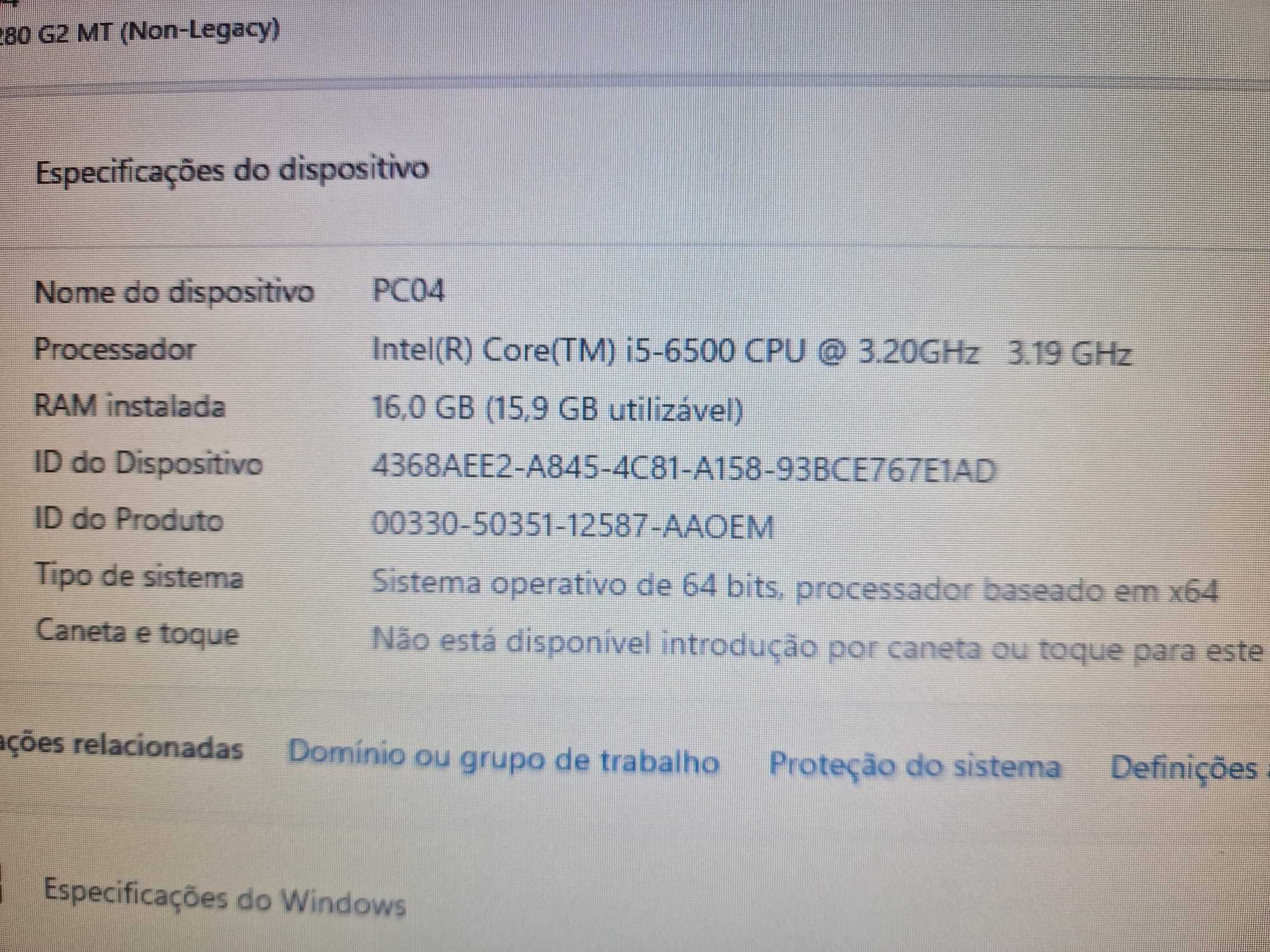 Computador HP i5 com 16GB de memória disco SSD 250GB - Windows11