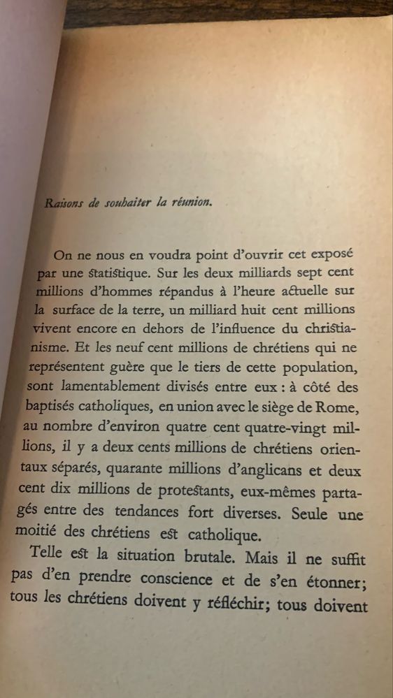 Problèmes de l'unité chrétienne : Initiation