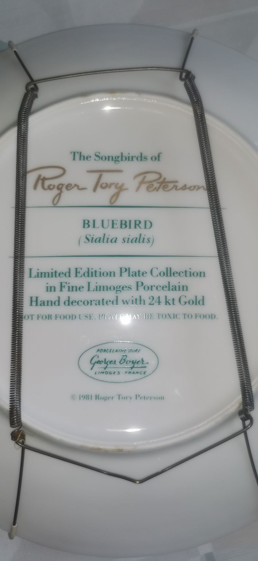 Prato coleção porcelana fina limoges decorado mão com ouro 24kt