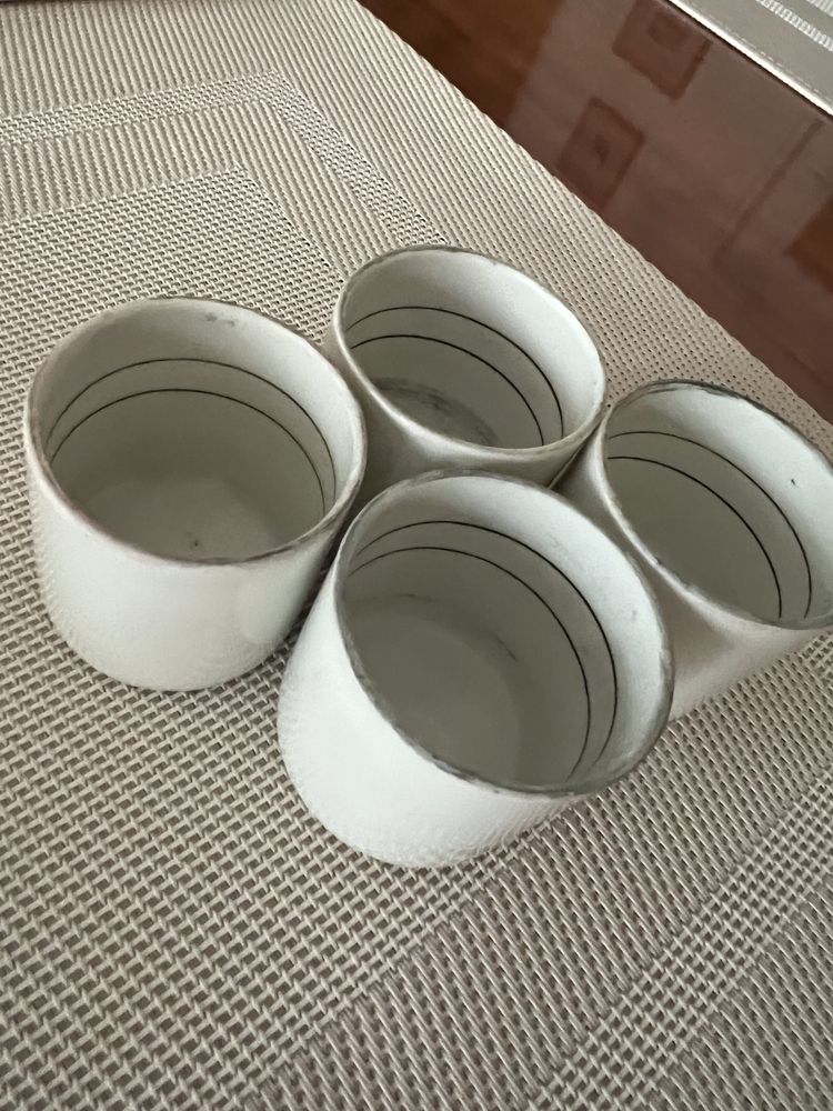 4 kieliszki Ćmielów porcelana unikat