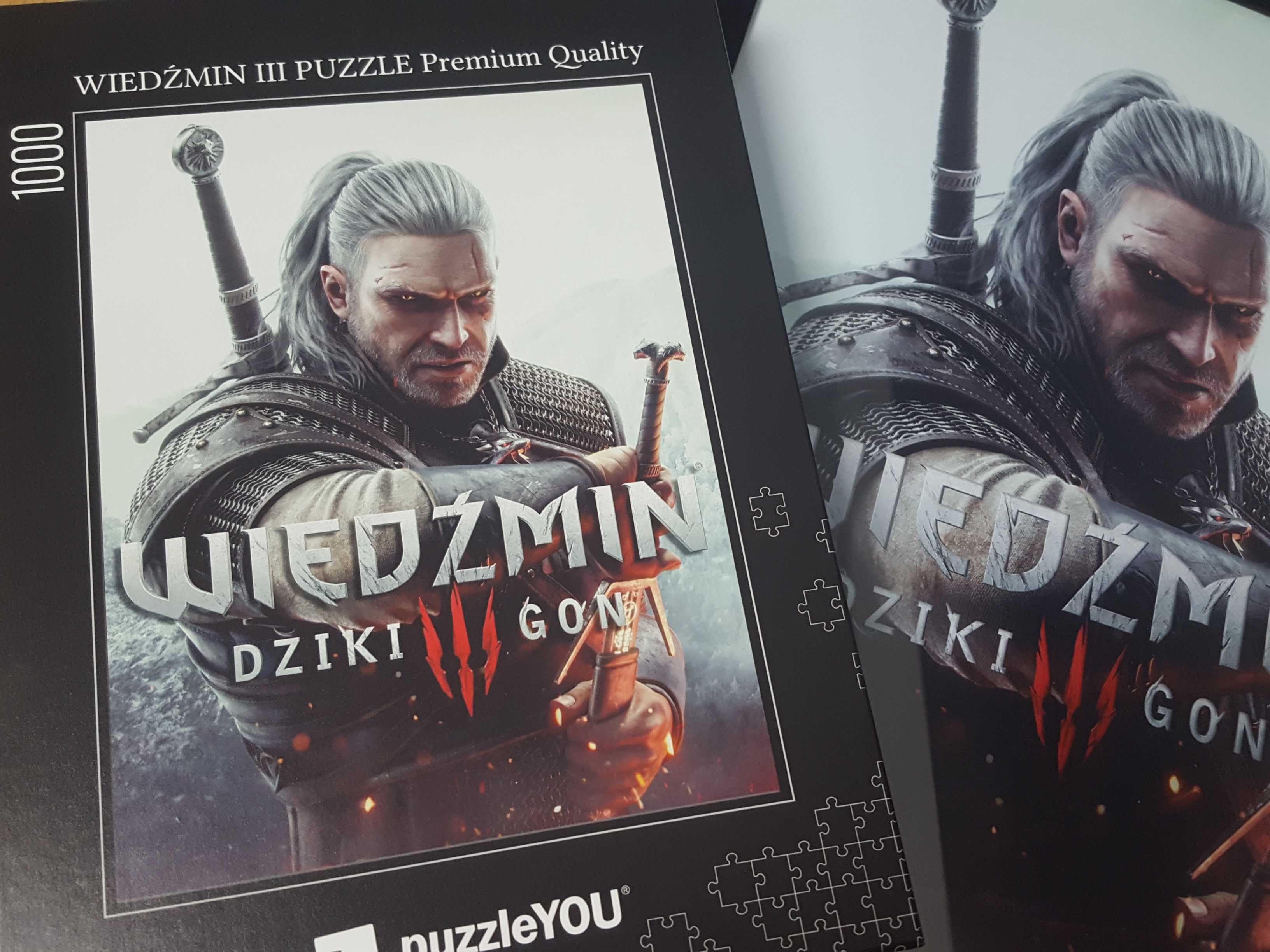 Wiedźmin 3 III Gadżet Puzzle 1000szt. 64cm x 48 cm Gadżety Gamingowe