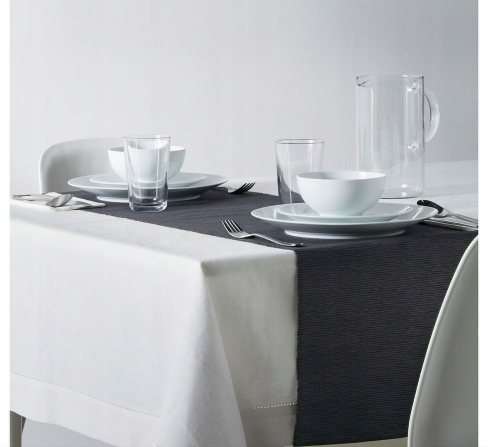 Czarny, śliczny, bawełniany bieżnik na stół, IKEA x 2