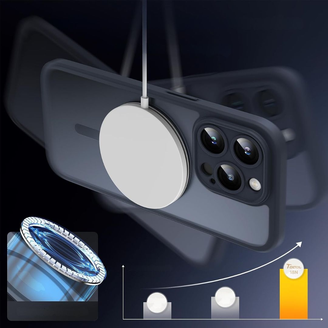 Zestaw 3w1 Etui Plecki do iPhone 15 Pro Max MagSafe 2x szkło ochronne