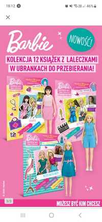 Barbie kolyekcja możesz być kim chcesz gazetka i laleczka 2 zestawy