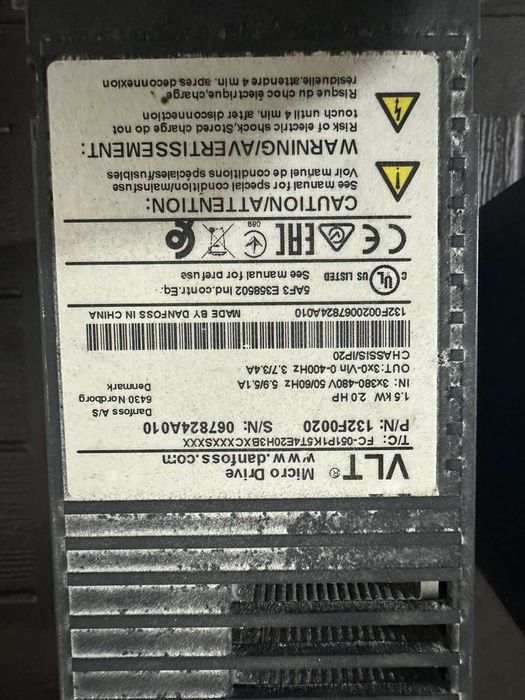 Частотник Danfoss Micro Drive FC51.. 1,5 кВт _ 0.75 кВт